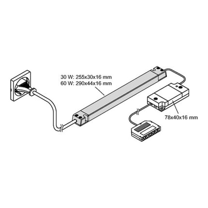 L&S Emotion Radiocommande 1 canal série Frankfurt 230 V 12 V ( 3000550074 )