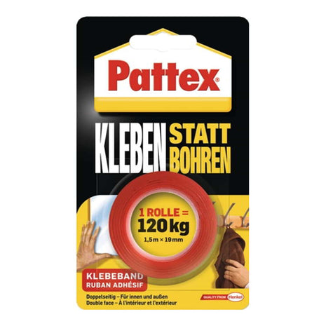 PATTEX Bande adhésive de montage coller au lieu de percer translucide ( 4000353089 )