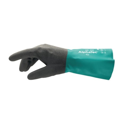 Gants ANSELL pour produits chimiques AlphaTec 58-430 taille 10 vert bouteille/gris anthracite ( 4000371413 )