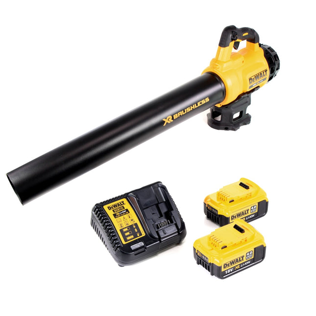 DeWalt DCM 562 M2 18V Li-Ion Akku Gebläse Laubbläser + 2x DCB 182 18V 4,0 Ah Akku + DCB 115 Ladegerät - Toolbrothers