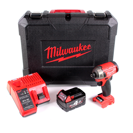Milwaukee M18 FQID 401C 18 V 1/4" Brushless Li-Ion Akku Schlagschrauber SURGE  im Werkzeugkoffer + 1x M18 B4 4,0 Ah Akku + M12-18C Ladegerät - Toolbrothers