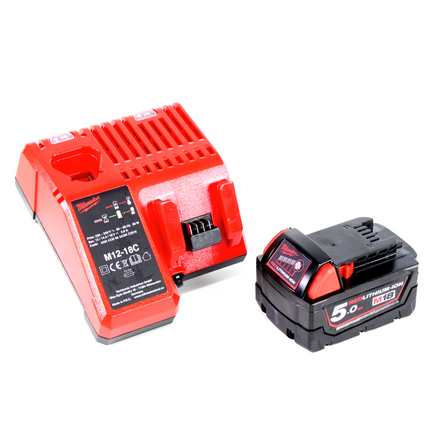 Milwaukee M18 FQID 501C 18 V 1/4" Brushless Li-Ion Akku Schlagschrauber SURGE  im Werkzeugkoffer + 1x M18 B5 5,0 Ah Akku + M12-18C Ladegerät - Toolbrothers