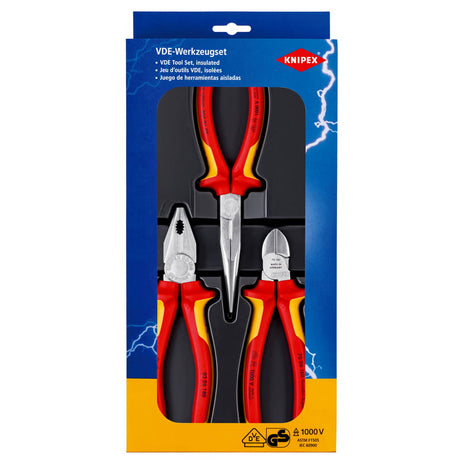 Set di pinze KNIPEX contenuto elettrico 3 pezzi VDE ( 4000794416 )