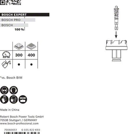 BOSCH Scie cloche Expert Sheet Metal Scie-Ø 40 mm Profondeur de coupe 5 mm ( 4000800274 )
