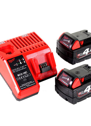 Milwaukee M18 AL-402C Akku LED Flutstrahler mit 1100 Lumen + 2x 4,0 Ah Akku + Universal Ladegerät - Toolbrothers