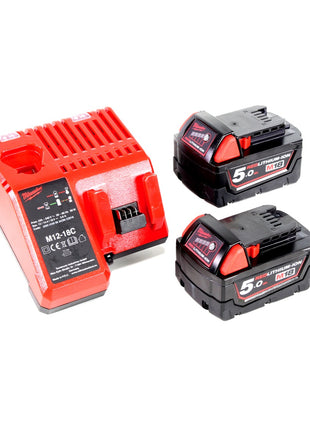 Milwaukee M18 AL-502C Akku LED Flutstrahler mit 1100 Lumen + 2x 5,0 Ah Akku + Universal Ladegerät - Toolbrothers