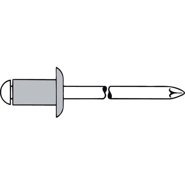 GESIPA Rivet POP DIN7337 tige de rivet D. x l 6 x 16 mm ( 4000813243 )