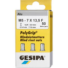 GESIPA Écrou à river PolyGrip® tige de rivet D. x l. 7 x 13,5 mm M5 ( 4000813822 )