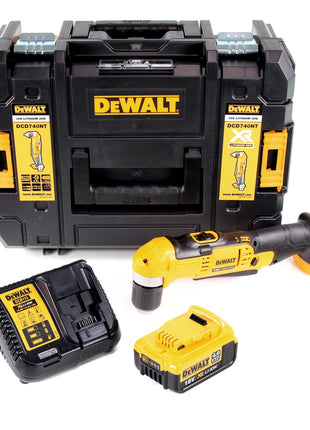 Dewalt DCD 740 M1 Akku Winkelbohrmaschine 18V 33Nm + 1x 4,0Ah Akku + Schnellladegerät + TSTAK - Toolbrothers