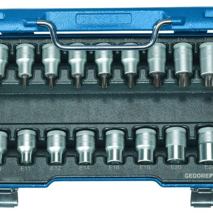 GEDORE Jeu de clés à douille ITX 19 TX-017 17 pièces ( 4000821553 )