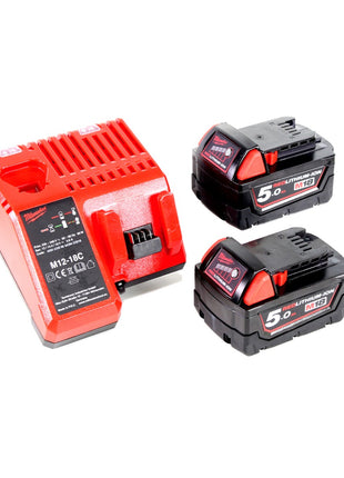 Milwaukee M18 SLED-502C LED Akku Handscheinwerfer mit 1250 Lumen + 2x 5,0 Ah Akku + Universal Ladegerät - Toolbrothers