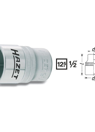 HAZET Steckschlüsseleinsatz 900 1/2 ″ 6-kant ( 4000822680 )