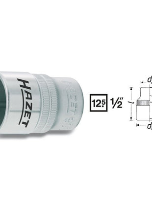 HAZET insert de clé à douille 900 1/2″ 6 pans (4000822696)