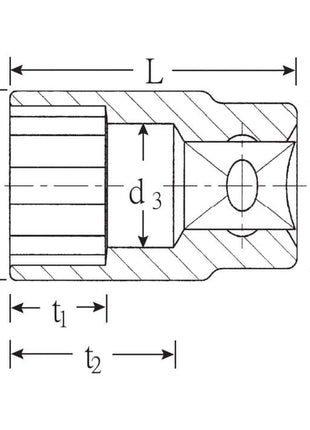 STAHLWILLE Klucz nasadowy 50 1/2 ″ 12-kątny ( 4000826362 )