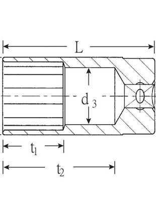 Inserto de llave de vaso STAHLWILLE 51 1/2″ 12 puntas (4000826375)