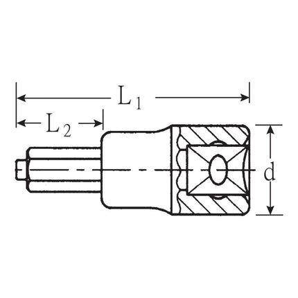 STAHLWILLE Jeu de clés à douille 54 IC 1/2 po. 6 pans creux, avec tourillon ( 4000826407 )