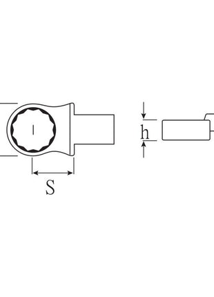 Herramienta de inserción de anillos STAHLWILLE 732/40 17 tamaño de llave 17 mm 14 x 18 mm (4000826546)