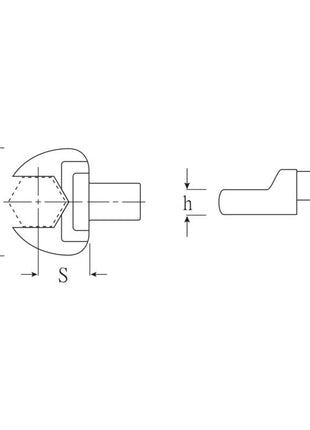 Herramienta de inserción de mandíbulas STAHLWILLE 731/40 27 tamaño de llave 27 mm 14 x 18 mm (4000826580)