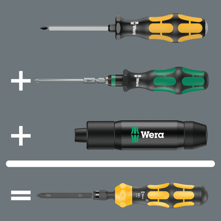 WERA Jeu de tournevis KK 900 Set 1 19 pièces PH/PZD/TX/6 pans/à fente ( 4000827283 )
