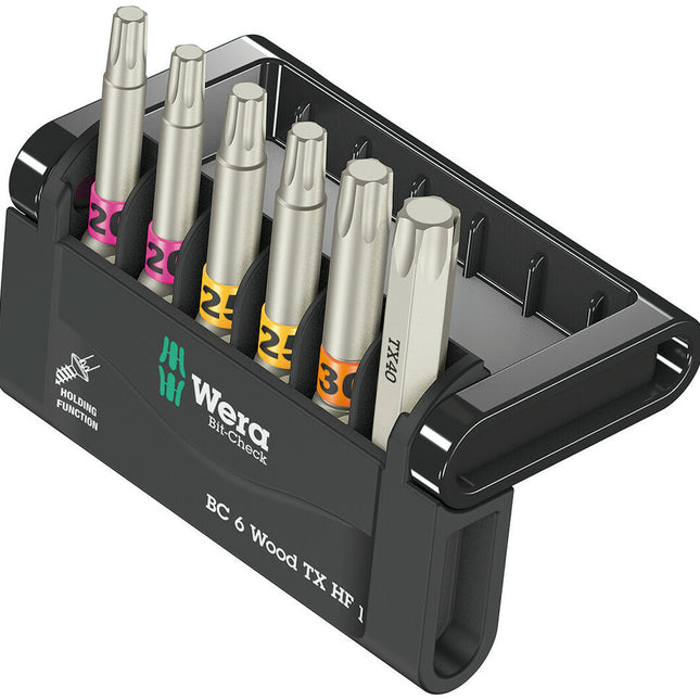 WERA Assortiment d'embouts Bit-Check 6 Wood TX HF 1 6 pièces ( 4000829910 )