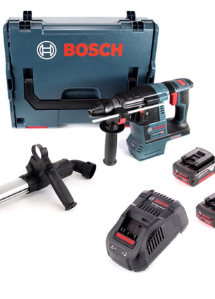 Bosch GBH 18 V-26 Akku Bohrhammer Professional SDS-Plus + 2 x Akku 6Ah + Ladegerät + Bosch GDE 16 Plus Professional Staubabsaugsystem + L-Boxx - Toolbrothers