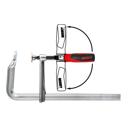 BESSEY Serre-joints tout acier GZ-KG envergure 600 mm col de cygne 120 mm ( 4000831655 )