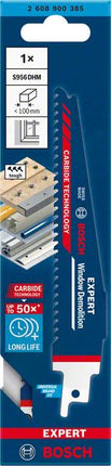 Lame de scie sabre BOSCH Expert Window Demolition S 956 DHM Longueur 150 mm Largeur 6 mm ( 4000837426 )