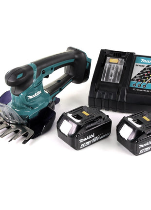 Makita DUM 604 18V Li-ion Akku Grasschere + 2 x BL1840 B 4,0 Ah Akku + 1 x DC 18 RC Ladegerät - Toolbrothers