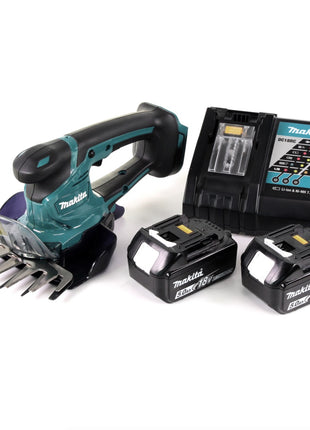 Makita DUM 604 18V Li-ion Akku Grasschere + 2 x BL1850 5,0 Ah Akku + 1 x DC 18 RC Ladegerät - Toolbrothers