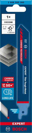BOSCH Lame de scie sabre Expert Thin Tough Metal longueur 150 mm largeur 19 mm ( 4000837492 )