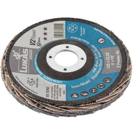 LUKAS Disque à lamelles V2 POWER ZK D. 125 mm granulation 40 plat ( 4000840346 )