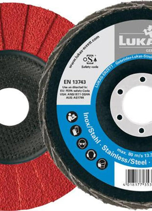 LUKAS Disque à lamelles V2 POWER CER D. 125 mm granulation 40 plat ( 4000840349 )