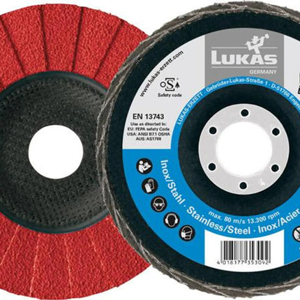 LUKAS Disque à lamelles V2 POWER CER D. 125 mm granulation 40 plat ( 4000840349 )