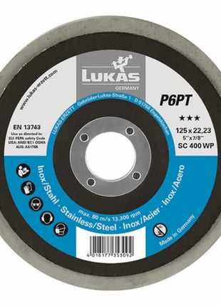 Placa de pulido LUKAS P6PT Ø 125 mm orificio Ø 22,23 mm (4000840862)