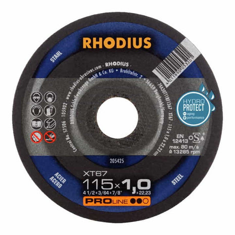 Tarcza tnąca RHODIUS XT67 D115x1mm prosta ( 4000841257 )