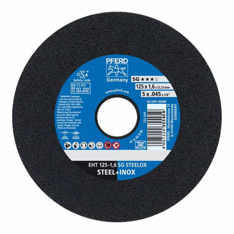 Disco de corte PFERD SG STEELOX D125x1,6mm recto (4000841262)