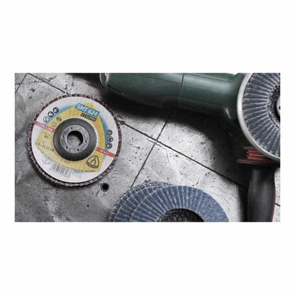 KLINGSPOR Disque à lamelles SMT 624 Supra D. 115 mm granulat. 80 12 degr. conique ( 4000842311 )