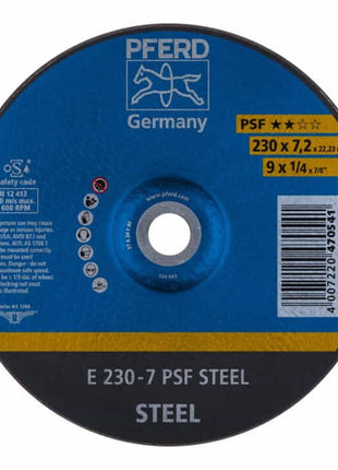 PFERD Meule à ébarber PSF STEEL D230xS7,2 mm ( 4000842653 )