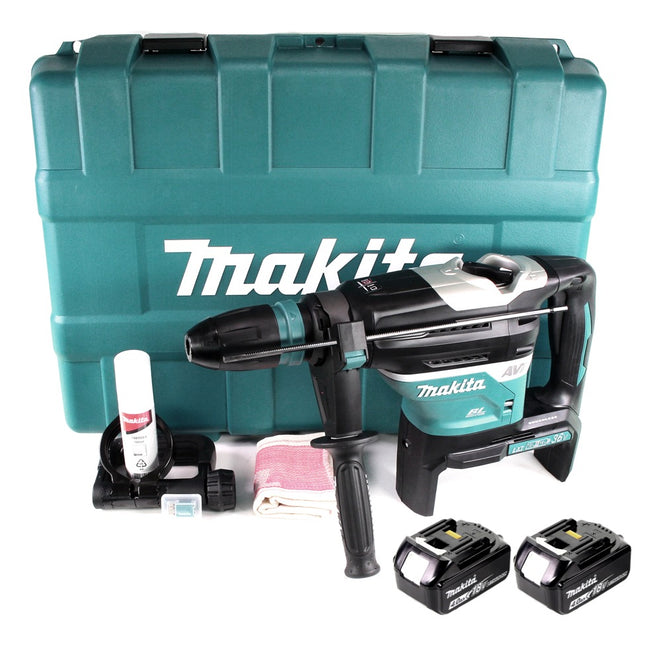 Makita DHR 400 M2U 2 x 18 V / 36 V Li-Ion Akku Bohrhammer Kombihammer SDS-Max im Koffer + 2 x 4,0 Ah Akku - ohne Ladegerät - Toolbrothers
