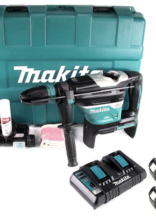 Makita DHR 400 PT2U 2 x 18 V / 36 V Li-Ion Akku Bohrhammer Kombihammer SDS-Max im Koffer + 2 x 5,0 Ah Akku + Doppelladegerät - Toolbrothers