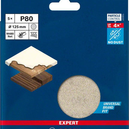 Disque abrasif à mailles BOSCH Expert M480 125 mm grain 80 (4000844852)