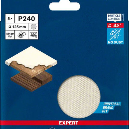Disque abrasif à mailles BOSCH Expert M480 125 mm grain 240 (4000844855)