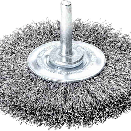 LESSMANN Brosse plate  D. 50 mm tige 6 mm épaiss. de fil 0,3 mm ( 4000844901 )