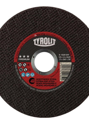 TYROLIT Disque à tronçonner premium  D125x1mm droit ( 4000845525 )