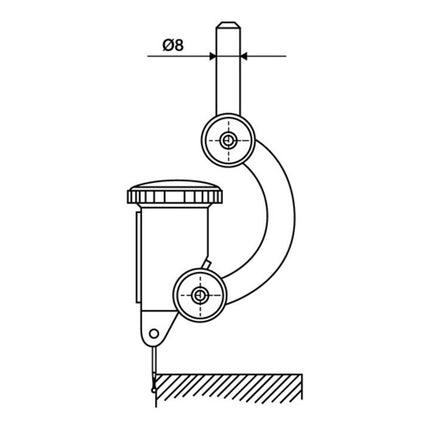 KÄFER Support de centrage FH 8 D. de perçage d’attache 4 mm H7 ( 4000851359 )