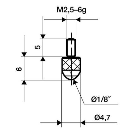 KÄFER Palpeur  D. 3 mm longueur 6 mm bille ( 4000851674 )