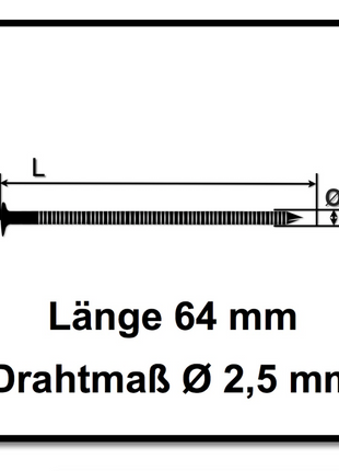 Bostitch Coilnägel Ringschaft blank 2,50 x 64 mm 9000 Stück ( F250R64Q ) - Toolbrothers