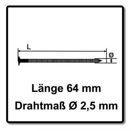 Bostitch Coilnägel Ringschaft blank 2,50 x 64 mm 9000 Stück ( F250R64Q ) - Toolbrothers