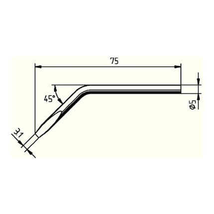 ERSA Panne série 052 forme coudée ( 4000872426 )