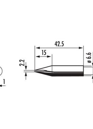 Punta de soldadura ERSA serie 842 en forma de cincel (4000872529)